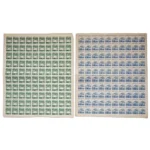 昭和切手 富士山と桜 朝日と戦斗機 100枚シート