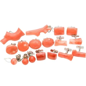 珊瑚 サンゴ アクセサリー ピンク 桃など タイピン カフスおまとめ