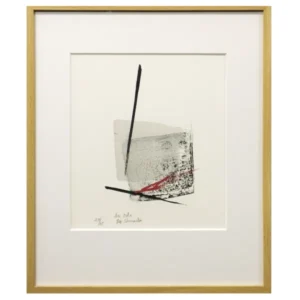 篠田桃紅 An ode 抽象画 版画に手彩色 本人サイン 女流作家 絵画 美術品 現代アート 書画