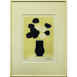 絵画 ベルナール・カトラン 青と白の花束