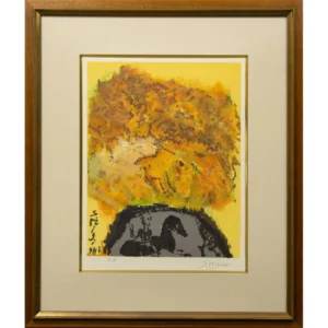 絵画 三岸節子 花瓶の花