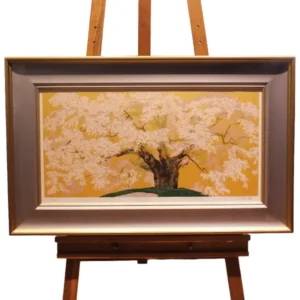 絵画 中島千波 静寂駒つなぎの櫻