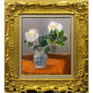 絵画 中川一政 白椿