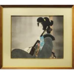 絵画 伊東深水 爪びき