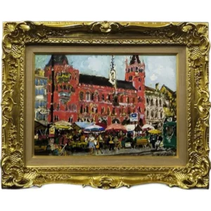 絵画 児玉幸雄 バーゼルの広場