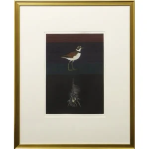 絵画 加山又造 千鳥とほね貝