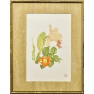 絵画 小磯良平 椿と洋蘭