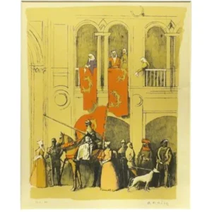 絵画 小磯良平 騎士の門出3