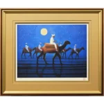 絵画 平山郁夫 月光砂漠らくだ行