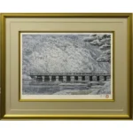 絵画 後藤純男 雪の渡月橋