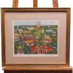 絵画 絹谷幸二 北京緑色大地