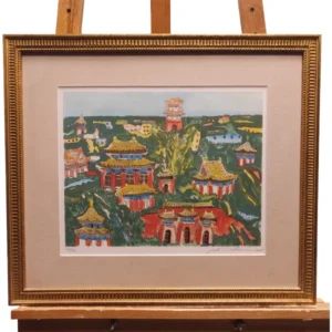 絵画 絹谷幸二 北京緑色大地