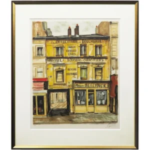 絵画 荻須高徳 黄色い店