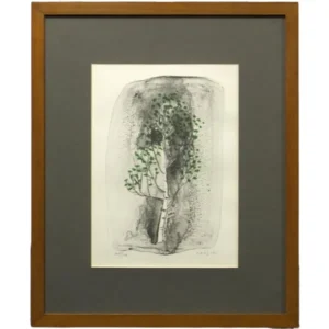 絵画 香月泰男 「北海道」より白樺若木