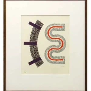 菅井汲 (兵庫県) SOLEIL 抽象画 本人サイン 幾何学 スピード 絵画 版画 現代アート 現代美術品 保証