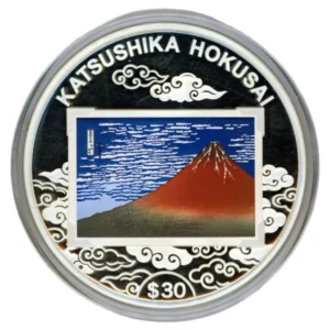 葛飾北斎生誕250周年記念1㎏銀貨 (ツバル30ドル銀貨) 富嶽三十六景 凱風快晴