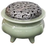 青磁袴腰 香炉 清水六兵衛