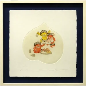 絵画 瀧下和之 鬼ヶ島で祝宴