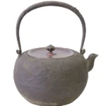釜師 金龍堂造 姥口伯葉鉄瓶 共箱 茶器 鉄器 急須 茶道具 古美術 骨董 伝統工芸