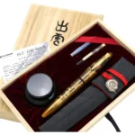 プラチナ PLATINUM 万年筆 ペン先18K 出雲 蒔絵 滝山水 ケース付き