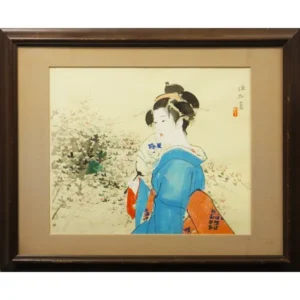 絵画 伊東深水 秋庭