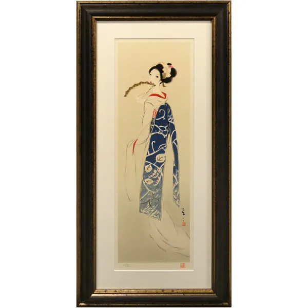 絵画 竹久夢二 扇を持つ舞妓 」の参考買取価格(相場)｜ 絵画 竹久夢二