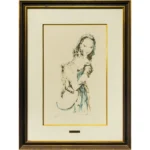 絵画 藤田嗣治 猫を抱く少女