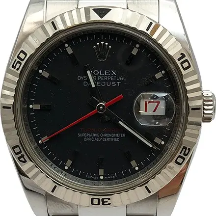 デイトジャスト ターノグラフ WG/SS ブラック 116264