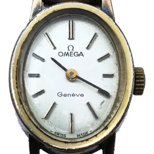 オメガ ジュネーブ SS 電池式 シルバー