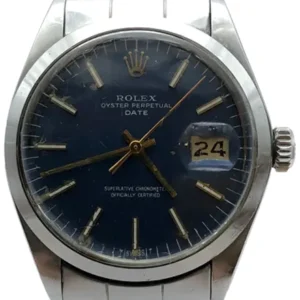 ロレックス オイスターパーペチュアル デイト SS ネイビー 1500