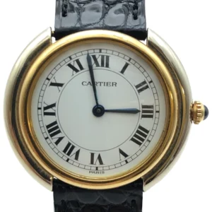 カルティエ ヴァンドーム YG/革 78090 手巻式