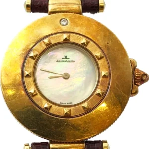 ジャガー・ルクルト ランデブー 421.1.09 YG/革 電池式 シェル文字盤