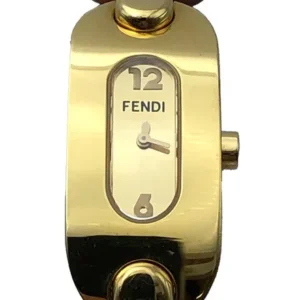 フェンディ orologi 3400L YG/レザー 電池式 ゴールド