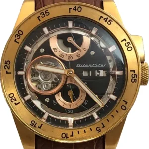 オリエントスター レトロフューチャー SS/革 自動巻式 ブラック