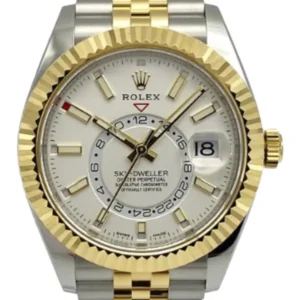 ロレックス スカイドゥエラー YG/SS ホワイト 326933