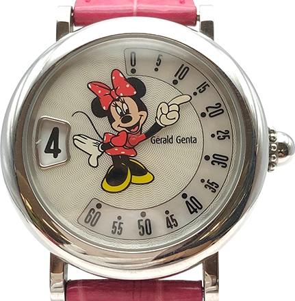 ジェラルド・ジェンタ レトロ ファンタジースマイルミニーマウス REF.M.10 SS/レザー 自動巻式 シルバー