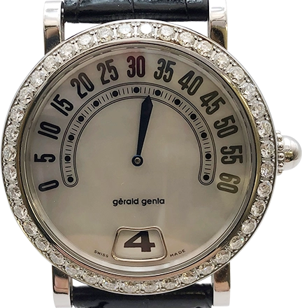 ジェラルド・ジェンタ レトロクラシック G3674 18KWG/レザー 自動巻式 シルバー