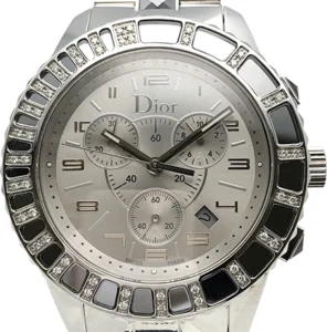 ディオール クリスタルクロノグラフ CD11431I SS/ラバー 電池式 シルバー