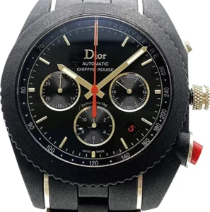 ディオール シッフルルージュ CD08441R001 SS/ラバー 自動巻式 ブラック