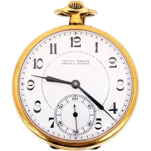 ユリスナルダン シリアル不鮮明 K18YG 手巻式 ホワイト