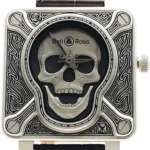 ベル&ロス スカル BR01 BURNING SKULL SS/レザー 自動巻式 シルバーの参考買取価格