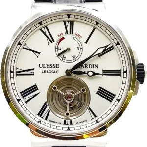 ユリスナルダン マリーナ トゥールビヨン 1283-181 SS 自動巻式 ホワイト