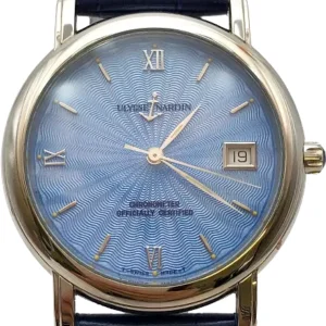 ユリスナルダン サンマルコ 133-77-9 SS/レザー 自動巻式 ブルー