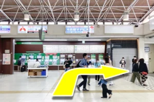 JR横浜線町田駅改札を出て右に曲がります