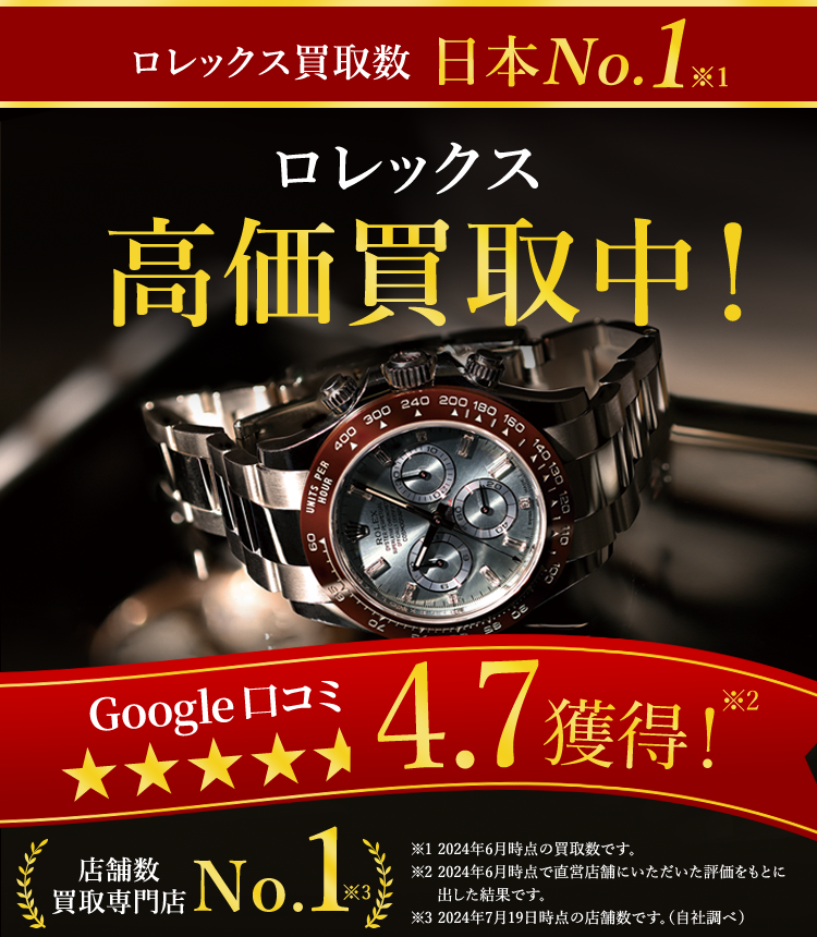 ロレックスの高価買取|最新相場での時計高価買取ならおたからや