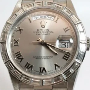 ロレックス デイデイト 18366　バケットダイヤ　シルバー