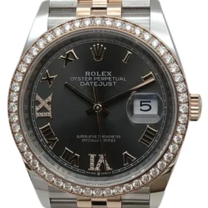 ロレックス デイトジャスト 126281RBR　ブラック　ローマインデックス