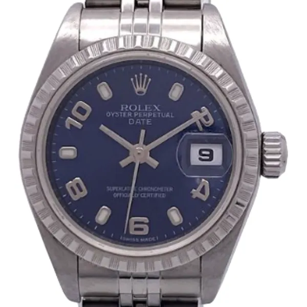 ロレックス オイスターパーペチュアルデイト 79240 ブルー