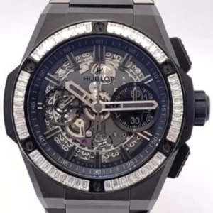 ウブロ ビッグバン インテグレーテッド オールブラック バゲットダイヤモンド 451.CX.1140.CX.1904