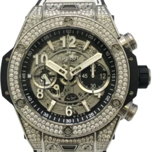 ウブロ ビッグ・バン ウニコ チタニウム パヴェ 421.NX.1170.RX.1704